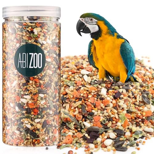 Abizoo Natura Vogelfutter,12 oz vogelfutter Gemischte Gemüsefrüchte wildvögel ganzjährig wildvogelfutter für Brutzeit und Aufzucht wellensittiche nymphensittich sittich Futter von Abizoo