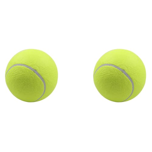 Abledance 2X Haustier Spielzeug 24CM Tennis Ball für Hunde Kauen Spielzeug Aufblasbarer Tennis Ball Signature Haustier Spielzeug Ball Bedarf von Abledance