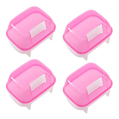 Abledance 4X Kleiner Hamster Baden Sand Kaefig Badezimmer 10 x 7 x 7 cm - Rosa & von Abledance