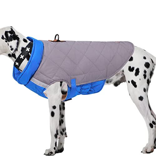 Abonda Hundemantel, Hundejacken, Reflektierende Verstellbare Hundejacke Hund Wintermantel mit Schnalle Fleece Rollkragen Hundejacke Kaltes Wetter Weic von Abonda