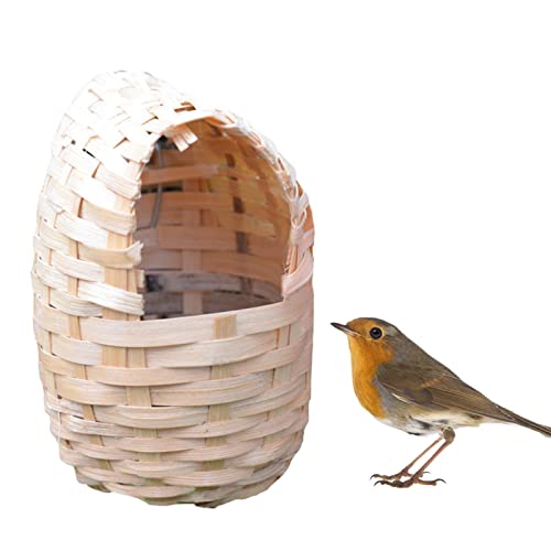 Abonda Vogelhaus, hängende Vogel-Nistkästen, natürlicher Bambus, handgewebte Vogelhäuser für Zuhause, Outdoor, Fenster, Terrasse, Garten, Geschenke von Abonda