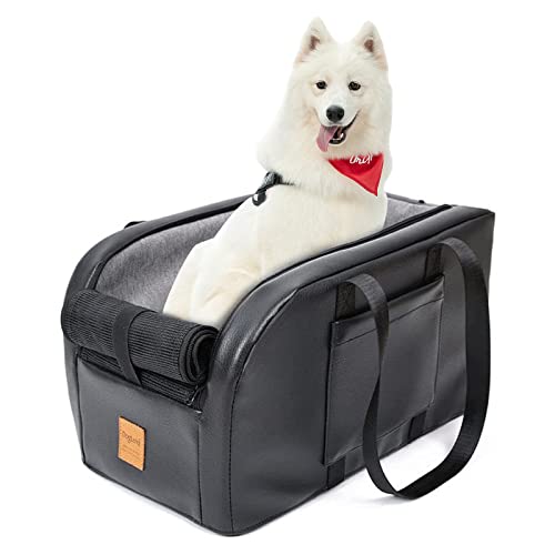 Booster Hundeauto für Sitz für kleine Hunde für Reisesitze sicherere Autofahrten mit Sicherheitshaken Abnehmbares Design Easy To C Hund Autositz für kleine Hunde Konsole für Rücksitz Haustier Autositz von Acahhotxx