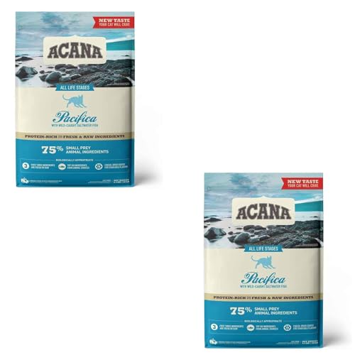 Acana Pacifica | Pack Double | 2 x 340 g | Croquettes pour chats de toutes races et de toutes les phases de vie | Contient du hareng, du maquereau, de la plie von Acana