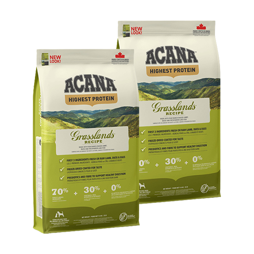 Acana Highest Protein Grasslands Hundefutter 2 x 11,4 kg von Acana