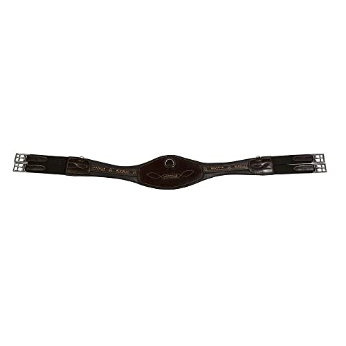 Acavallo Anatomischer Langgurt Kalbsleder + Nylon, Farbe:schwarz, Länge:135 von Acavallo