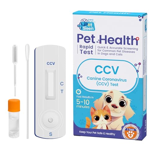 Accufast Gesundheitstestkit für Haustiere – (CCV) Test auf Canines Coronavirus – 9 Krankheitstests für Hunde und Katzen | Schnelle, genaue Erkennung häufiger Haustierkrankheiten von Accufast