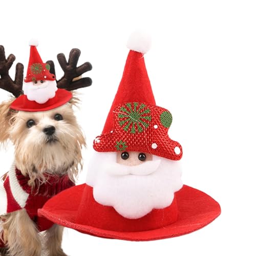 Aceirropy Weihnachtsmütze für Hund,Weihnachtsmütze für Hunde | Partyhut Weihnachtsmützen - Spitzer Hut, Foto-Requisiten, Cosplay-Kostümzubehör, Katzenhüte, Hundehut für die Festliche Neujahrsparty von Aceirropy