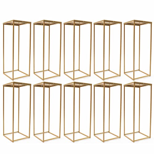 Acesunny 10PCS Blumenständer Metall Pflanzenständer Plant Stand Gold Hochzeit Halterung Blumenständer Gold Hochzeit Mittelstücke Prop, Metall Blumenhalter von Acesunny