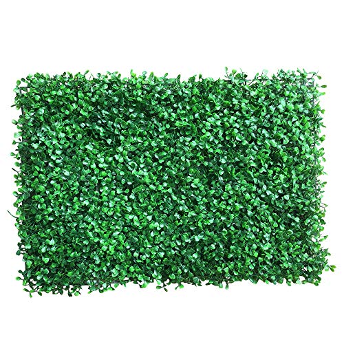 Acesunny 12 Stück Künstliche Pflanze Wand 60x40cm Zaun Grün Panel Dekor Laub Hecke Grünes Gras Matte Künstliche Buchsbaum Für Terrasse Garten Wand Gehwege Grün Dekor von Acesunny