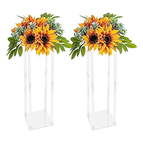 Acesunny 2pcs Acryl Blumenständer Hochzeit Mittelstücke Hochzeit Dekor Party Requisiten Pflanzenständer Blumenständer Hochzeitsblumenständer Hochzeits Dekoration von Acesunny