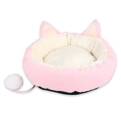 Acfthepiey Bed Calming Beds Schlafbett mit Pompon-Spielzeug, abnehmbare, waschbare Betten für den Innenbereich, Größe M von Acfthepiey