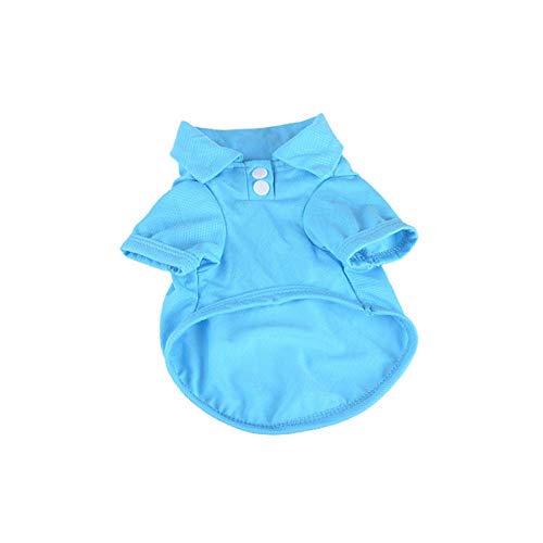 AchidistviQ Hunde-Shirt, einfarbig, atmungsaktiv, für den Sommer, für Hunde, schweißabsorbierend und atmungsaktiv, Größe L, Blau von AchidistviQ