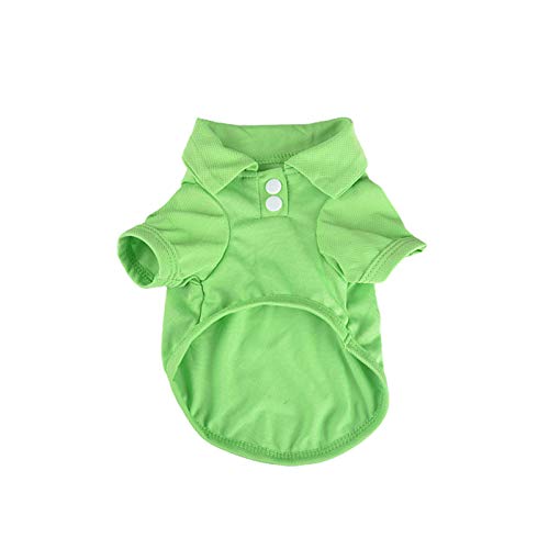 AchidistviQ Hunde-Shirt, einfarbig, atmungsaktiv, für den Sommer, für Hunde, schweißabsorbierend und atmungsaktiv, Größe L, Grün von AchidistviQ