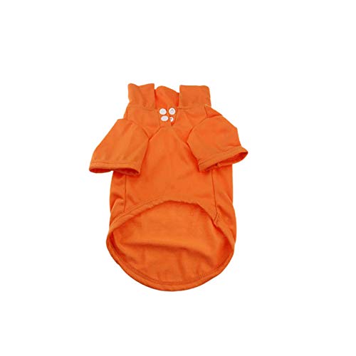AchidistviQ Hunde-Shirt, einfarbig, atmungsaktiv, für den Sommer, für Hunde, schweißabsorbierend und atmungsaktiv, Größe L, Orange von AchidistviQ