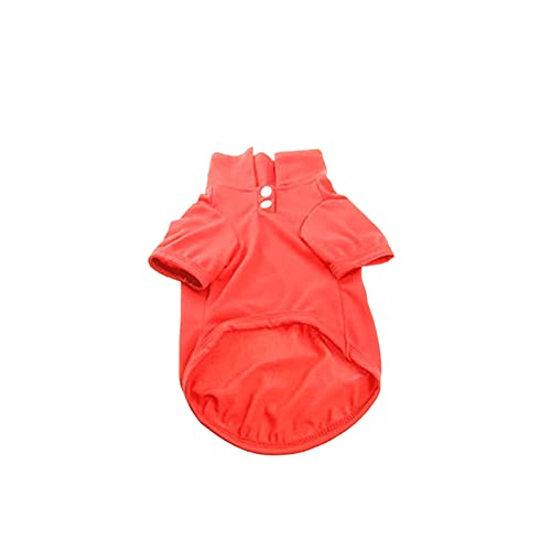 AchidistviQ Hunde-Shirt, einfarbig, atmungsaktiv, für den Sommer, für Hunde, schweißabsorbierend und atmungsaktiv, Größe S, Rot von AchidistviQ