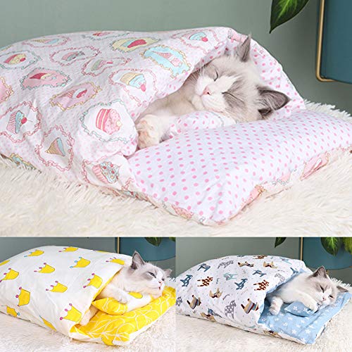 AchidistviQ Katze Warmer Schlafsack Winter Pet Cave Bed Abnehmbare Katzenbett Decke Mat Soft Pet Kennel House Für Hunde Katzen Winter Pet Supplies 28 M von AchidistviQ