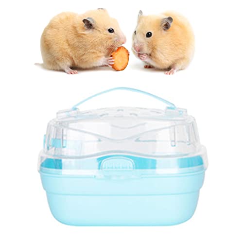 1. Atmungsaktivität: Der Tragbare Hamsterkäfig Wird Nicht stickig. Hamsterkäfig, Hamsterträger, Reisekäfig, Tragetasche für Kleintiere, Tragbar, Atmungsaktiv, Handlich, (Blue) von Acouto