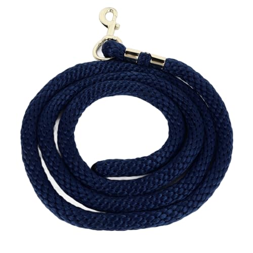 Acouto 2 M Lange Pferdenetz-Longeleine mit Großem Haken, Angenehmes Handgefühl für Pferde-Longeseil für Bessere Kontrolle und Sicherheit, Geeignet für Alle Pferde (Navy blau #15) von Acouto