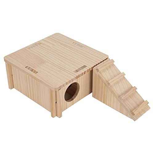 Acouto 1. Ausgezeichnetes Material: Das Holzversteck für Hamster Ist Stabiler. Hamsterhaus, Holzversteck für Hamster, Hamsterhütte, Rohes Holz, Kauspielzeug, Hamsterklettern, Ruhe von Acouto