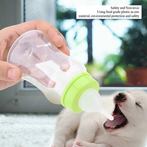 Acouto Kaninchen 60Ml Pet Stillflasche Mit Pinsel Silikon Nurser Feeding Kit für Kleintiere Welpen Kötzchen von Acouto