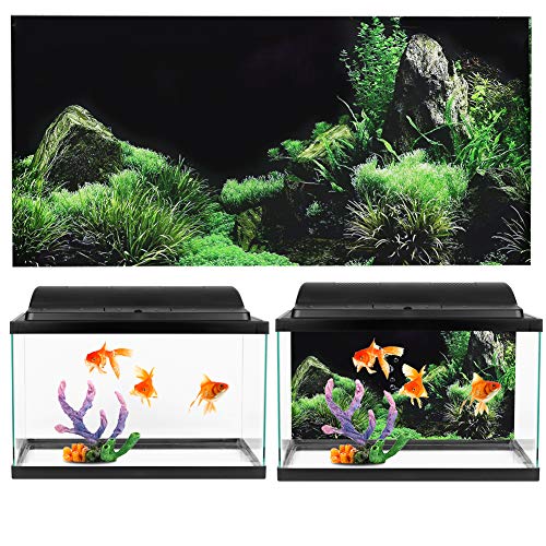 Acouto Aquarium Aquarium Meeresboden Wasser Gras Hintergrund Dekoration Malerei PVC Aufkleber (61 X 30 cm) Aquarium Dekoration (61 * 30cm) von Acouto