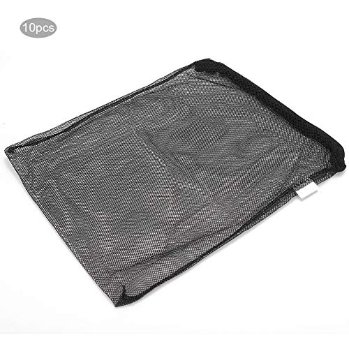 Acouto Medien Aquarium Filterbeutel Fischtanks Wiederverwendbare Polyester Filter Mesh Tasche Mit Reiöverschluss Isolation Bags 10St (Schwarz) von Acouto