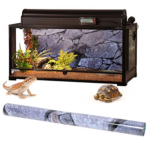 Acouto Aquarium-Hintergrundaufkleber, hochauflösender Hintergrund für Aquarien, Stein-Hintergrund, dekorativer Aufkleber, Wandbild, Landschaftsmalerei für Aquarium (61 x 30 cm) von Acouto