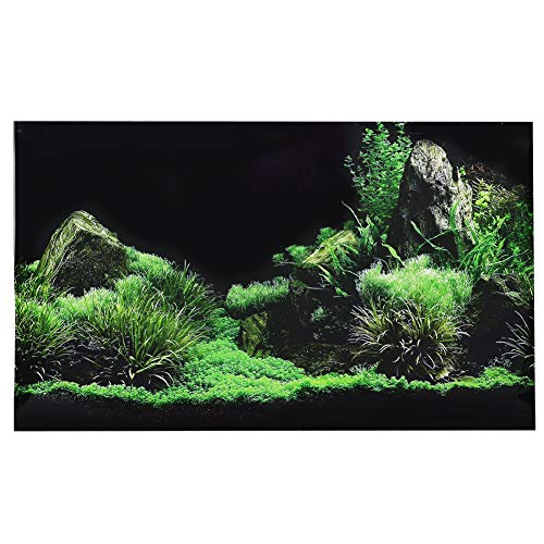 Acouto Aquarium Meeresboden Wasser Gras Landschaft Bild Hintergrund Dekoration Malerei PVC Wasserdicht Selbstklebende Aufkleber (91 50cm) von Acouto