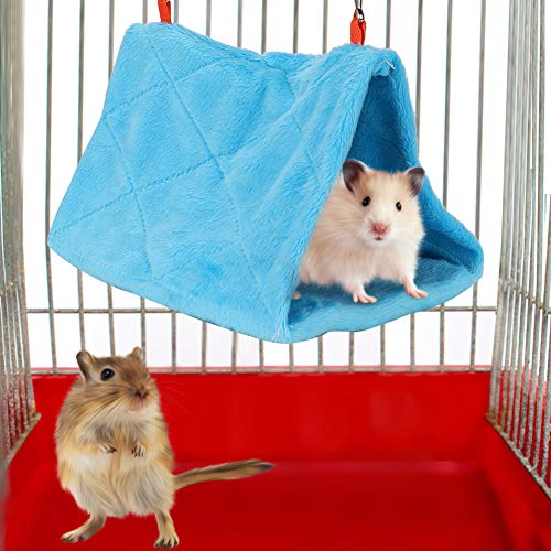 Acouto Baumwolle Warm Haustier Hängematte Hängematte Hängende Haus für Hamster Zucker Glider Vogel Sittiche Meerschweinchen (M) von Acouto