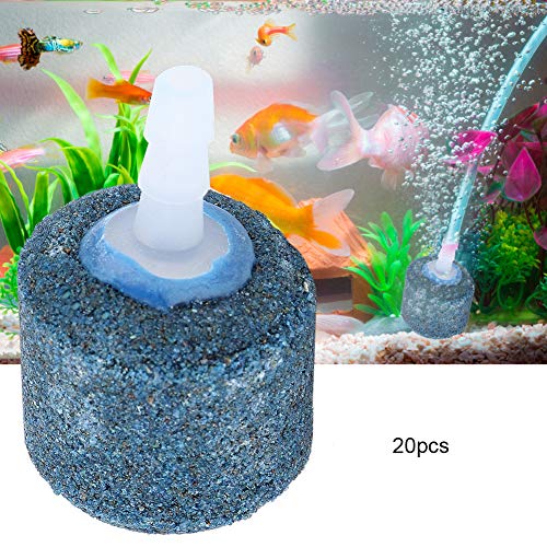 Acouto Bubble Blue Sandstone Aquarium Sauerstoffpumpe Belüftung Luftstein Fisch Stones Zubehör 20Pcs von Acouto