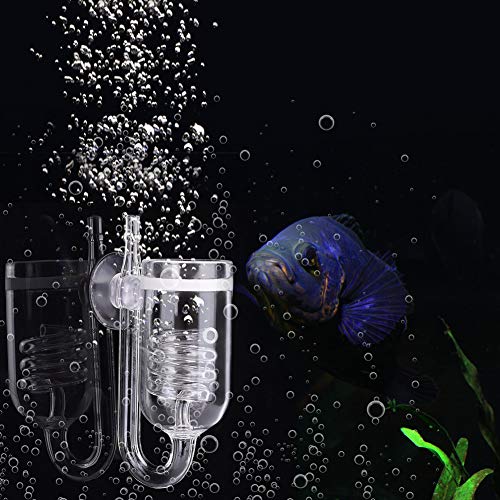 Acouto CO2-Diffusor, U-förmiger Glasdiffusor, Aquarium-CO2-Diffusor, Kohlendioxid-Reaktor mit Saugnapf für Aquarienpflanzen von Acouto