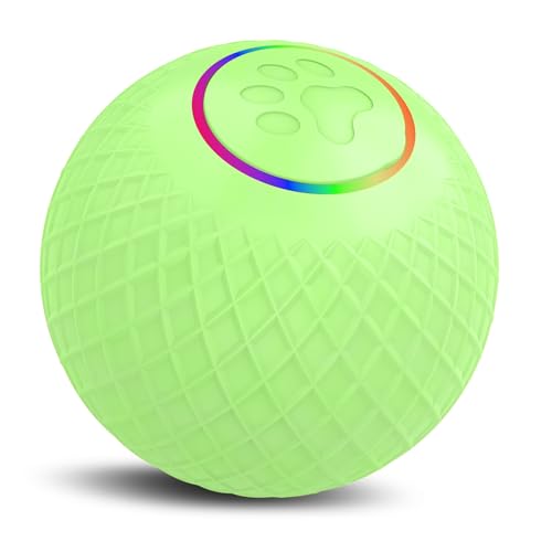 Acouto Cat Toy Ball mit Fernbedienung Interaktiver Spielzeugball Niedriger Rausch Typ C Ladung Dual Mode Design Jolly Ball Cat -Spielzeug für Innenkatzen Automatische (Keine von Acouto