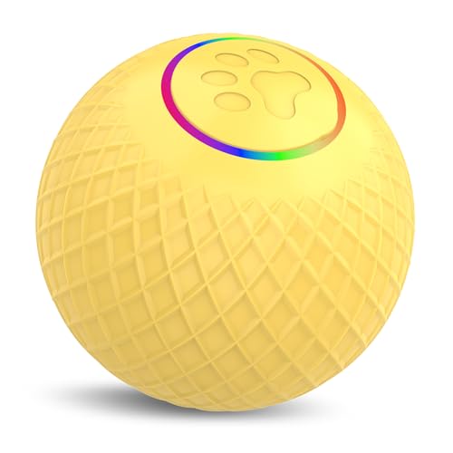 Acouto Cat Toy Ball mit Fernbedienung Interaktiver Spielzeugball Niedriger Rausch Typ C Ladung Dual Mode Design Jolly Ball Cat -Spielzeug für Innenkatzen Automatische (Keine von Acouto