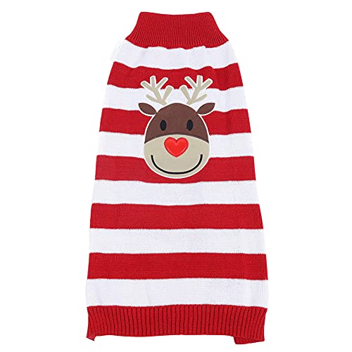 Hundekleidung Weihnachtskleidung Kostüm, Rentierpullover Winterkleidung Outfit für Hunde (XXL) von Acouto