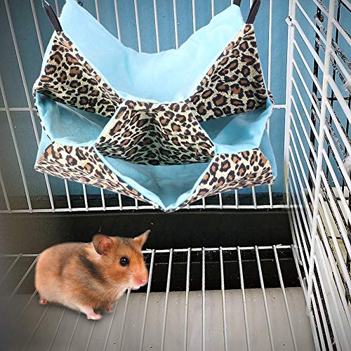 Acouto Kleine Haustier Hängematte, Hamster Eichhörnchen Hängende Hängematte Winter Warmes Haustier Schlafbett Höhle Käfig Dekoration (Klein: 70 x 55 x 45 cm) von Acouto