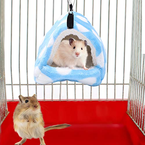 Acouto Kleines Haustierbett, niedliches Hängebett mit Haken für Meerschweinchen, Chinchilla, Hamster, Sittich, hält warme Hängematte (L) von Acouto