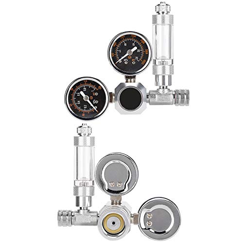 Acouto Produktspezifikationen Material: Edelstahl CO2-Regler CO2-Regler Manometer Aquarium CO2-Regler Ultrapräziser Aquarium-Regler Kohlendioxid Einfaches Messgerät (Gewöhnlicher von Acouto