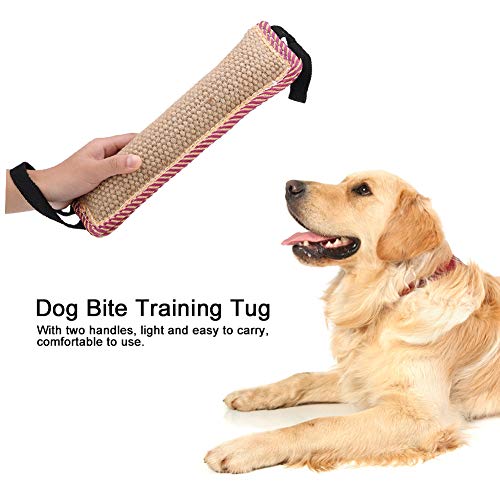 Acouto Sackclloth Haustierhund Tränenbiss Training Rod Tug mit Zwei Griffen 1. Sackcloth Hundetraining Stange Hund Training Ziehen Hunde Bite Training Tug Dog Training Tug Dog Training von Acouto