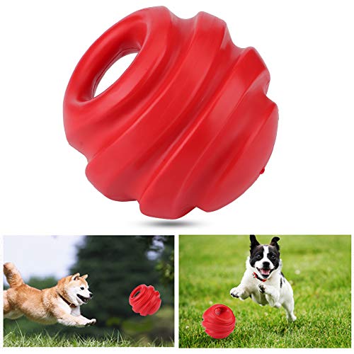 Acouto TPR Red Pet Teeth Grinding Cleanss Eonal Interactive Training Toy Chew Training Tooth cleanss Ball for Dogs von Acouto