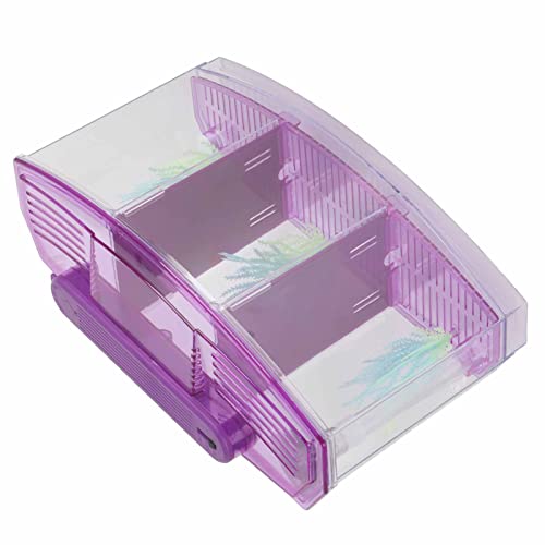 Acouto Aquarium-Fischtank, LED-Acryl, DREI Abteilungen, Zucht-Isolationsbox für Kleine Fische (violett) von Acouto