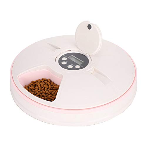 Automatischer Spender für Haustiere, ABS, 450 g, große Kapazität, Granary, digitaler Timer, Hunde, Portionskontrolle, Trocken- und Nassfutterspender, 6 Stück von Acouto