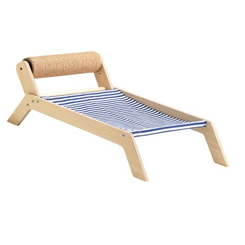 Acouto Cat Beach Ch Summer Seasons Erhöhtes Katzenbett mit Sisal-Kratzer für Outdoor Indoor Beach Chair Strukturiert das Katzenbett und Bietet Unterstützung für EIN Cat Beach Ch Beach von Acouto