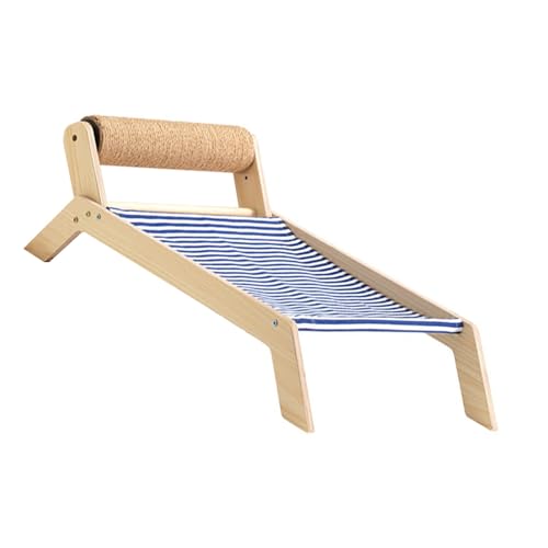 Cat Beach Ch Summer Seasons Erhöhtes Katzenbett mit Sisal-Kratzer für Outdoor Indoor Beach Chair Strukturiert das Katzenbett und Bietet Unterstützung für EIN Cat Beach Ch Beach von Acouto