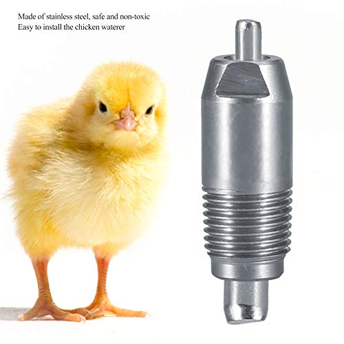 Geflügelwasserspender NI 5 Stück Hühnertränke Bewässerung Automatische Wasserversorgung Nippeltränke aus Edelstahl Einfache Installation Geflügel Huhn Taube Hase Tränke Automatisch von Acouto