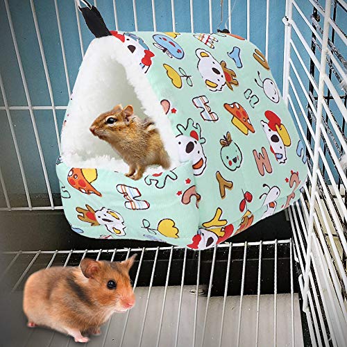 Hängematte für Hamster, für Haustiere, Flanell, Winter, kleine Tiere, Bett zum Aufhängen, für Haustiere, Schlafhaus, Käfig, Zubehör für Chinchilla von Acouto