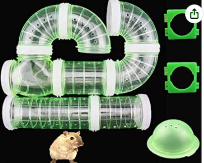 Hamster-Röhren-Set, Transparentes Hamster-Spielzeug, DIY-Verbindungs-Tunnel-Spielzeug und Spannender Spielbereich für Ihre (Grün 40 Pfund #72) von Acouto