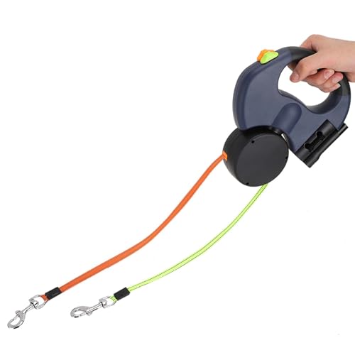 Haustier-Gehleine, Zugseil für Hunde und Katzen, Einziehbare Leine mit LED-Licht, Automatisch Ausziehbar, Flexibel, rutschfest, Doppelkopf-Handhaltung, für Alle Arten von Hunden, von Acouto