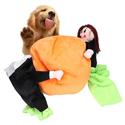 Haustier Kleidung Hund Halloween Kostüm Baumwolle Lustige 3D Kürbis Verwandlung Kostüm Haustier Halloween Party Cosplay Dress Up (XXL) von Acouto