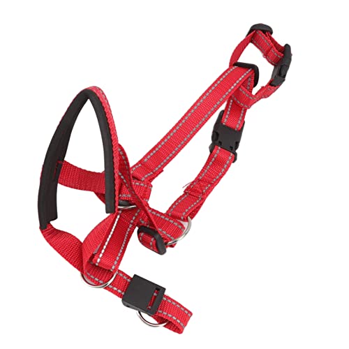 Hundekopfhalsband, Atmungsaktiv, Hundekopf-Harn, Hundemundschutz mit St für den Außenbereich, Rot (L #15) von Acouto