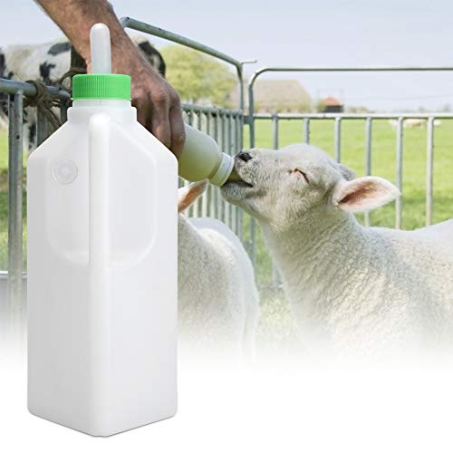 Kalbche, Kälberfütterungsflasche, Weiße Tierflasche, Trinkgeschwindigkeit für Bauernhofkalb, Milch von Acouto